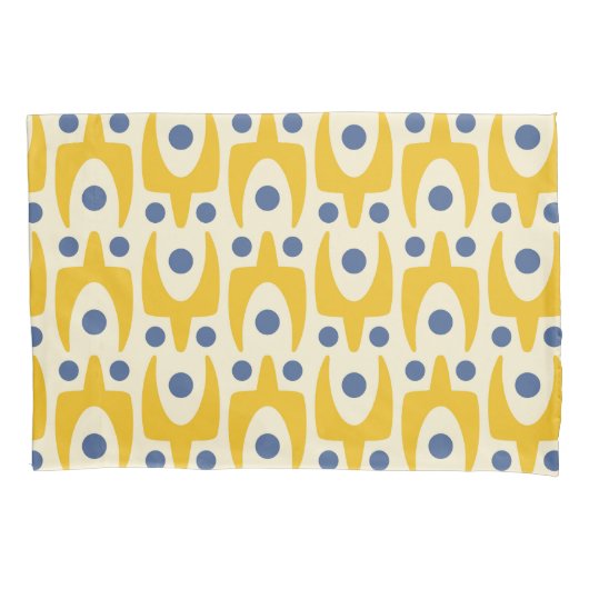 Mid Century Modern Abstract Patroon Kussensloop (Voorkant-Links)