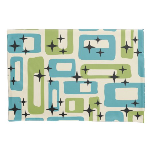 Mid Century Modern Abstract Patroon Kussensloop (Voorkant-Links)