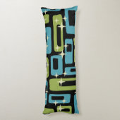 Mid Century Modern Abstract Patroon Lichaamskussen (Achterkant (Verticaal))