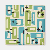 Mid Century Modern Abstract Patroon Magneet (Voorkant)