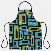 Mid Century Modern Abstract Patroon Schort (Voorkant)