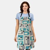 Mid Century Modern Abstract Patroon Schort (Gedragen)