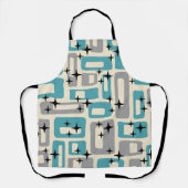 Mid Century Modern Abstract Patroon Schort (Voorkant)