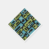 Mid Century Modern Abstract Patroon Servet (Hoek)