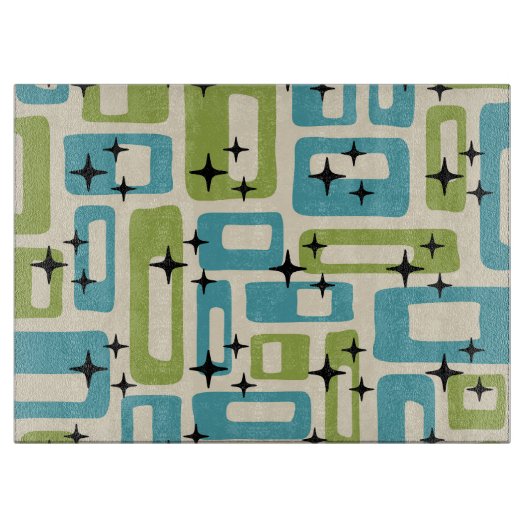 Mid Century Modern Abstract Patroon Snijplank (Voorkant)