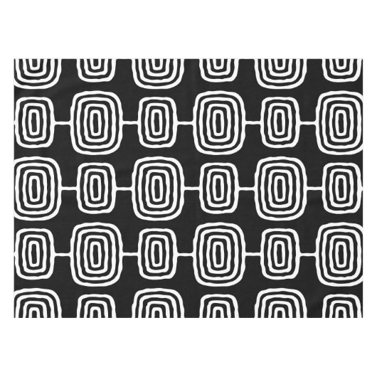 Mid Century Modern Abstract Patroon Tafelkleed (Voorkant (Horizontaal))