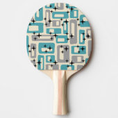 Mid Century Modern Abstract Patroon Tafeltennisbatje (Voorkant)