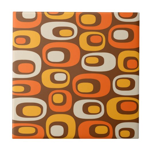 Mid-Century modern Abstract patroon Tegeltje (Voorkant)