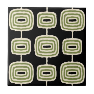 Mid Century Modern Abstract Patroon Tegeltje