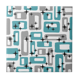 Mid Century Modern Abstract Patroon Tegeltje