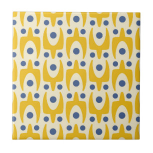 Mid Century Modern Abstract Patroon Tegeltje