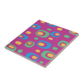 Mid-Century modern Abstract patroon Tegeltje (Zijkant)