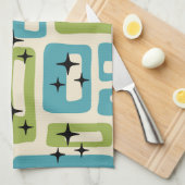 Mid Century Modern Abstract Patroon Theedoek (Quarter Fold)