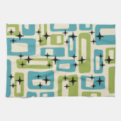 Mid Century Modern Abstract Patroon Theedoek (Horizontaal)