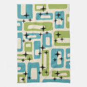 Mid Century Modern Abstract Patroon Theedoek (Verticaal)