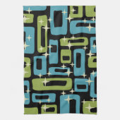 Mid Century Modern Abstract Patroon Theedoek (Verticaal)