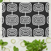 Mid Century Modern Abstract Patroon Theedoek (Gevouwen)