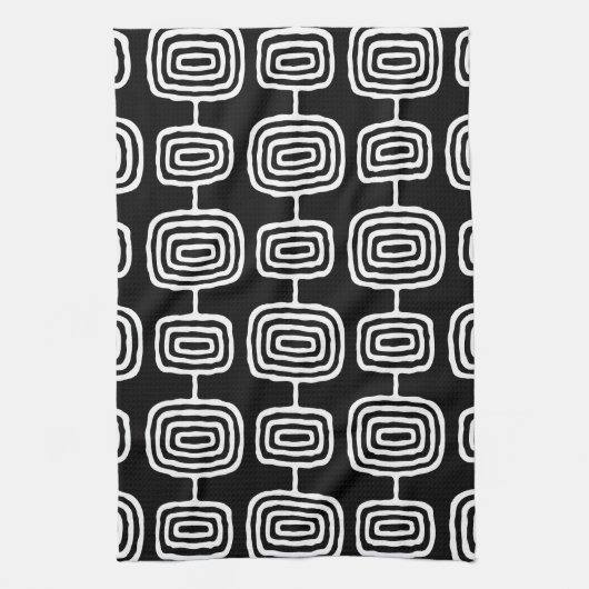 Mid Century Modern Abstract Patroon Theedoek (Verticaal)