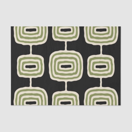 Mid Century Modern Abstract Patroon Tissuepapier (Voorkant)