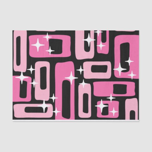 Mid Century Modern Abstract Patroon Tissuepapier (Voorkant)