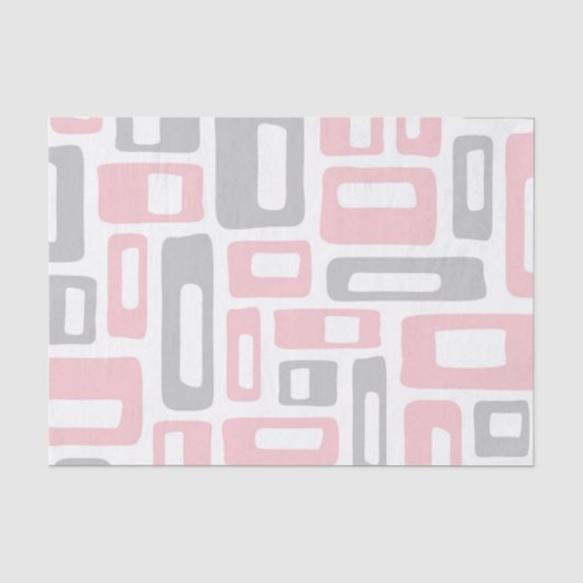 Mid Century Modern Abstract Patroon Tissuepapier (Voorkant)