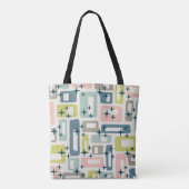 Mid-Century modern Abstract patroon Tote Bag (Achterkant)