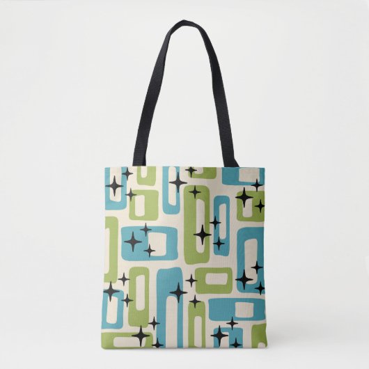 Mid Century Modern Abstract Patroon Tote Bag (Voorkant)
