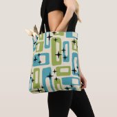 Mid Century Modern Abstract Patroon Tote Bag (Dichtbij)