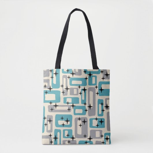 Mid Century Modern Abstract Patroon Tote Bag (Voorkant)