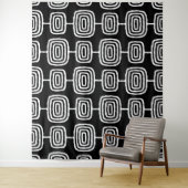 Mid Century Modern Abstract Patroon Wandkleed (In situ)