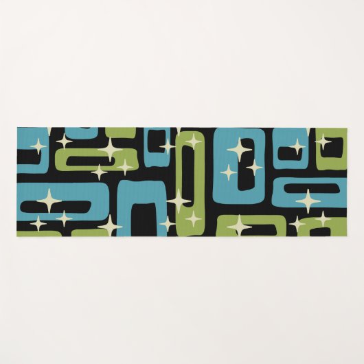 Mid Century Modern Abstract Patroon Yogamat (Voorkant (horizontaal))
