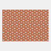 Mid Century Modern Abstract Pattern brown blue Inpakpapier Vel (Voorkant 2)