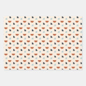 Mid Century Modern Abstract Pattern brown blue Inpakpapier Vel (Voorkant 2)