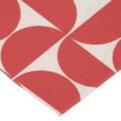 Mid Century Modern Abstract Pattern Red Korte Tafelloper (Hoek)