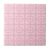 Mid Century Modern Abstract Pattern Splotten Roze Tegeltje (Voorkant)