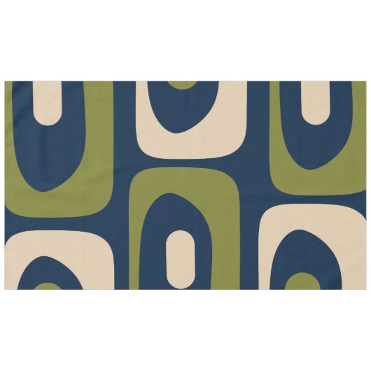 Mid-century Modern Abstract Piquet Pattern Tafelkleed (Voorkant (Horizontaal))