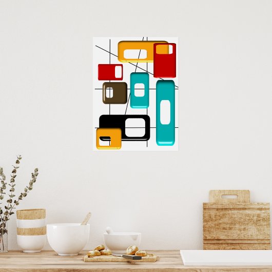 Mid-Century Modern Abstract Poster #41 (Keuken)