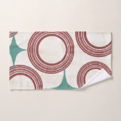 Mid Century Modern Abstract Poster - Red Turquoise Bad Handdoek (Handdoek)