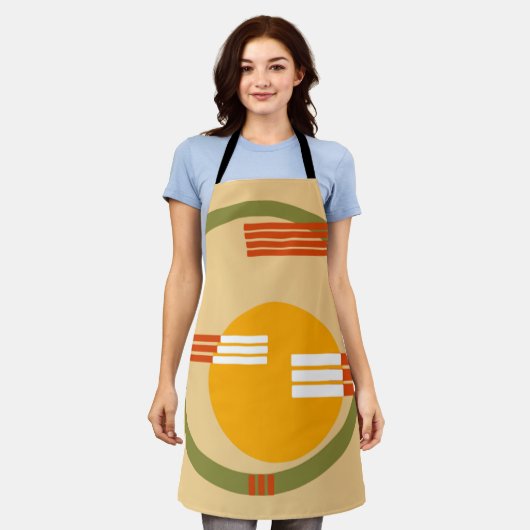 Mid-Century Modern Abstract Schort (Gedragen)