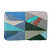 Mid-Century Modern Abstract, Turquoise & Neutrals Badmat (Voorkant)