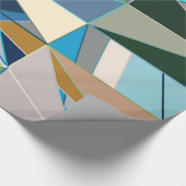 Mid-Century Modern Abstract, Turquoise & Neutrals Cadeaupapier (Hoek)