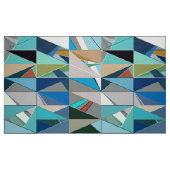 Mid-Century Modern Abstract, Turquoise & Neutrals Stof (Fat Quarter)