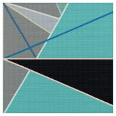 Mid-Century Modern Abstract, Turquoise & Neutrals Stof (Close Up)