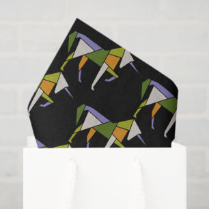 Mid Century Modern Abstract Unicorn Tangram Animal Tissuepapier