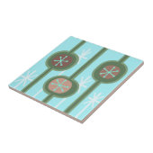 Mid Century Modern Abstracte bloemen (lente) Tegeltje (Zijkant)