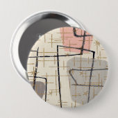 Mid Century Modern Abstracte Fabric Button (Voorkant /achterkant)