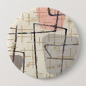 Mid Century Modern Abstracte Fabric Button (Voorkant)