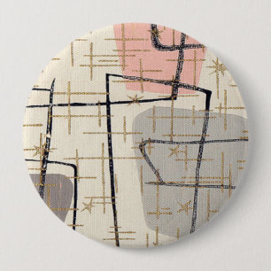 Mid Century Modern Abstracte Fabric Button