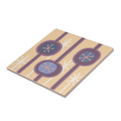 Mid Century Modern Abstracte Flowers (zomer) Tegeltje (Zijkant)