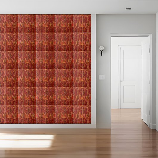 Mid-Century Modern African Textile Pattern Tegel Tegeltje